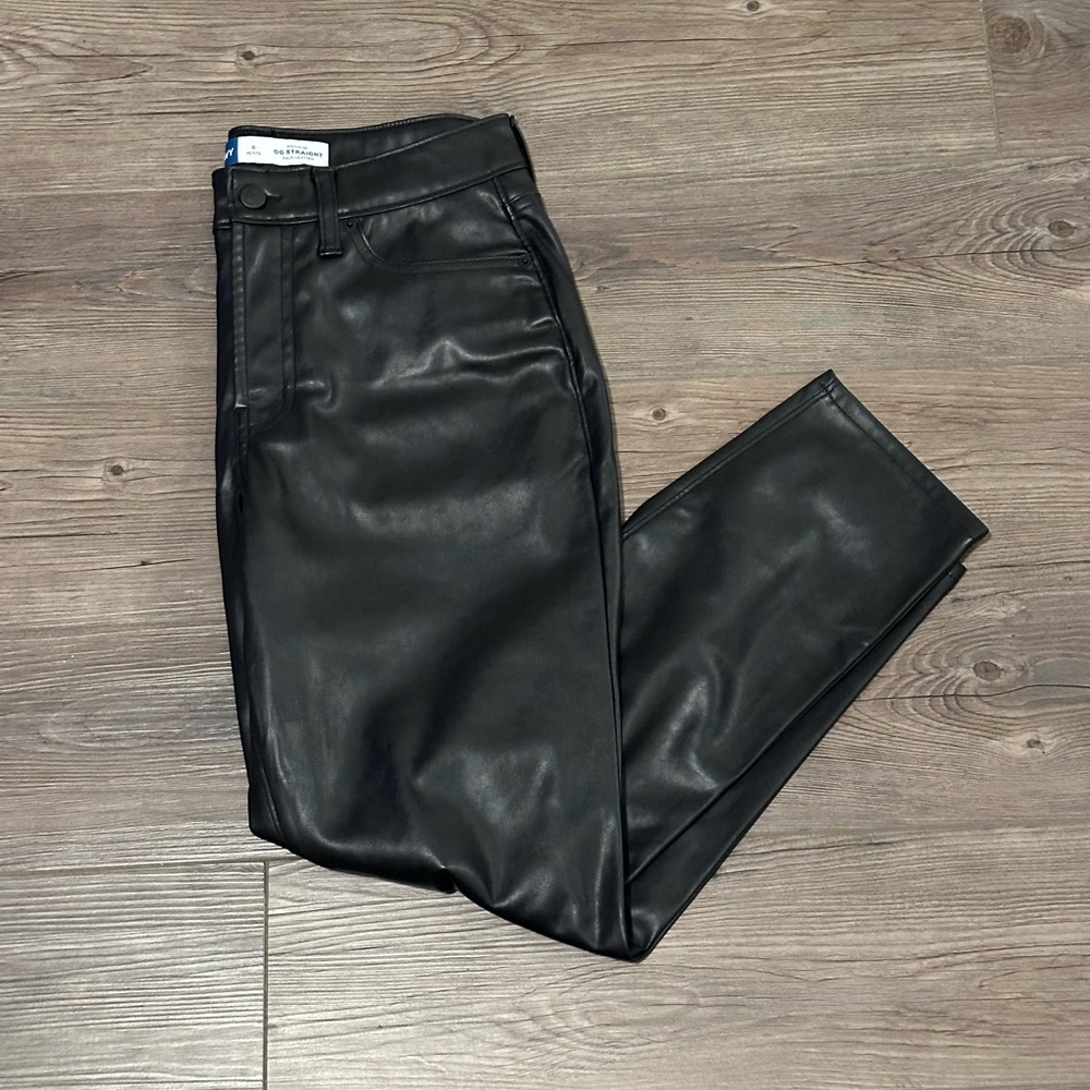 Faux Leather Pants - Straight Leg (Petite/Short Length)